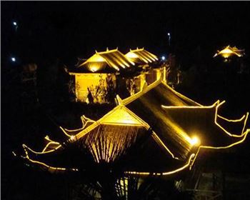 寧夏西安戶縣金龍峽竹樓亮化工程